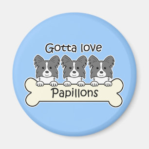 Drei Papillons Magnet