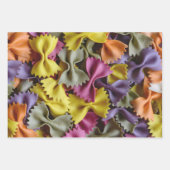 Drei Pasta Fotos Penne Fusilli Farfalle Geschenkpapier Set (Vorderseite 2)
