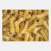 Drei Pasta Fotos Penne Fusilli Farfalle Geschenkpapier Set (Vorderseite)