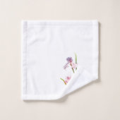Drei Pastel Irises Badetücher Set (Waschlappen)