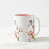 Drei Pastel Irises Zweifarbige Tasse (VorderseiteRechts)