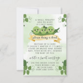 Drei Peas-Pod-Bücher für Babyanfrage Einladung (Vorderseite)