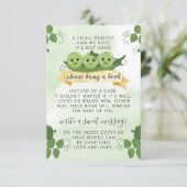 Drei Peas-Pod-Bücher für Babyanfrage Einladung (Stehend Vorderseite)