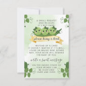 Drei Peas-Pod-Bücher für Babyanfrage Einladung (Vorderseite)