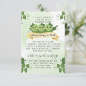 Drei Peas-Pod-Bücher für Babyanfrage Einladung (Stehend Vorderseite)