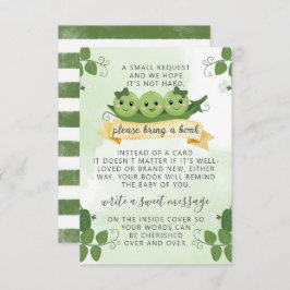 Drei Peas-Pod-Bücher für Babyanfrage Einladung