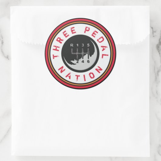 DREI PEDAL NATION Aufkleber (Tasche)