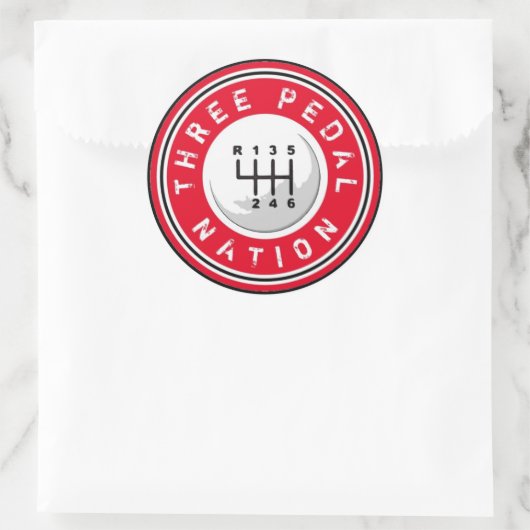 DREI PEDAL NATION Aufkleber (Tasche)