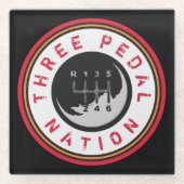 DREI PEDAL NATION GLASUNTERSETZER (Vorderseite)