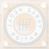 DREI PEDAL NATION GLASUNTERSETZER (Rückseite)