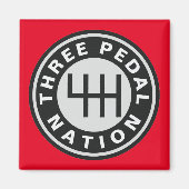 DREI PEDAL NATION Magnet (Vorne)