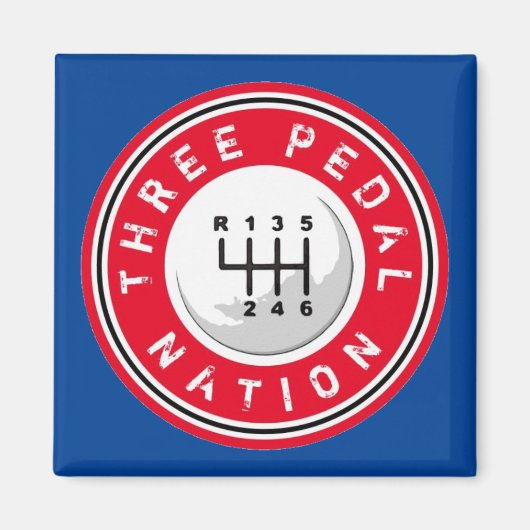 DREI PEDAL NATION Magnet (Vorne)