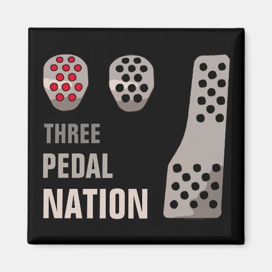 DREI PEDAL NATION Magnet (Vorne)