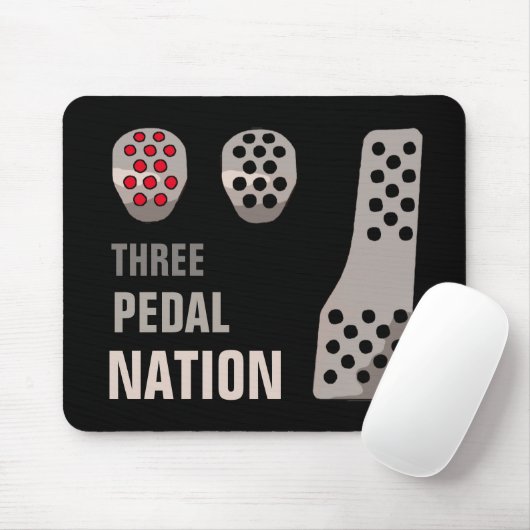 DREI PEDAL NATION MOUSEPAD (Mit Mouse)