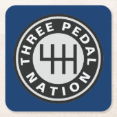 DREI PEDAL NATION RECHTECKIGER PAPPUNTERSETZER (Vorderseite)