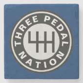 DREI PEDAL NATION Stone Untersetzer (Vorderseite)