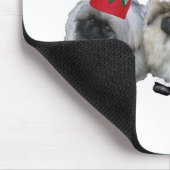 Drei Pekinger Welpen Weihnachten Mousepad (Ecke)