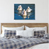 Drei Pelikane nah Leinwand (Insitu (Schlafzimmer))