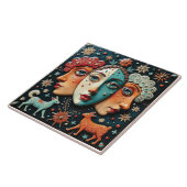 Drei Performance Artists Fliese (Seite)