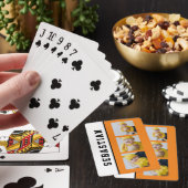 Drei Personalisierte Foto und Text Spielkarten (In Situ)