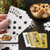 Drei Personalisierte Foto und Text Spielkarten (In Situ)