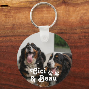 DREI Personalisierte Haustiere Foto Dog Paws Schlü Schlüsselanhänger