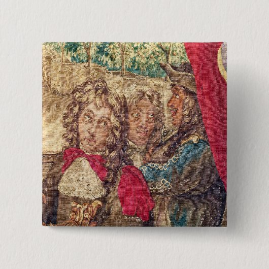 Drei Personen, vom Monat Januar Button (Vorderseite)