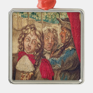 Drei Personen, vom Monat Januar Ornament Aus Metall