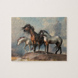 Drei Pferde am Strand Puzzle