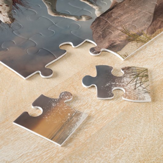 Drei Pferde am Strand Puzzle (Seite)