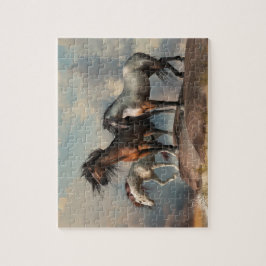 Drei Pferde am Strand Puzzle