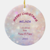 Drei Pferde Großtochter Weihnachten Keramik Ornament (Hinten)