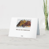 Drei Pferde Grußkarte Feiertagskarte (Rückseite)