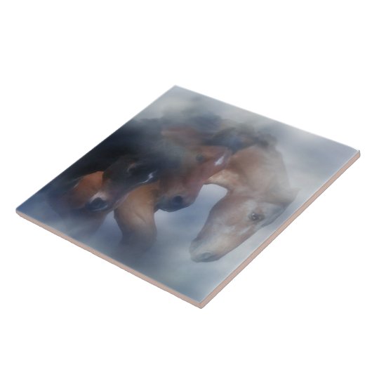 Drei Pferde im misten Art Tile Fliese (Seite)