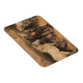 Drei Pferde im Stall Magnet (Rechte Seite)