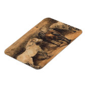 Drei Pferde im Stall Magnet (Linke Seite)