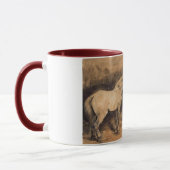 Drei Pferde im Stall Tasse (Links)