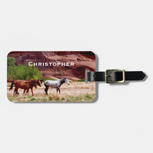 Drei Pferde in Canyon de Chelly Südwest Bag Gepäckanhänger