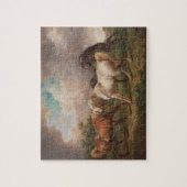 Drei Pferde in einer stürmischen Landschaft Puzzle (Vertikal)