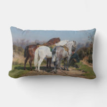 Drei Pferde mit Löwen (von Rosa Bonheur)