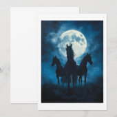 Drei Pferde Mond Dankeskarte (Vorne/Hinten)