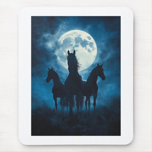 Drei Pferde Mond Mousepad (Vorne)
