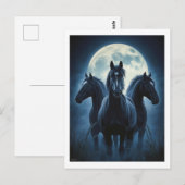 Drei Pferde Mond Postkarte (Vorne/Hinten)