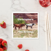 Drei Pferde Südwest Geburtstagsparty Paper Serviette (Beispiel)