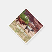 Drei Pferde Südwest Papier Napkin 100. Geburtstag Serviette (Ecke)