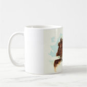 Drei Pferde Tasse Grau, Kastanien und Leber Kastan (Links)