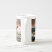 Drei Pferde Trotting im Ozean Porzellantasse (Rückseite)