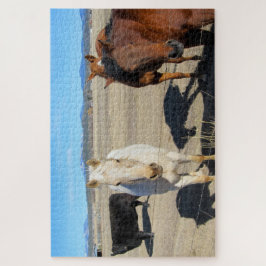 Drei Pferde und eine Kuh Puzzle