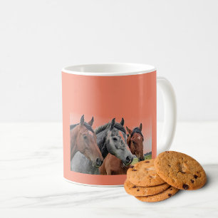 Drei Pferdeköpfe Tasse