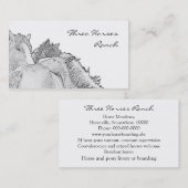 Drei PferdeVisitenkarte Visitenkarte (Vorne/Hinten)